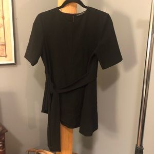 Zara Black Asymmetrical Top Size M